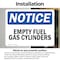 Signmission Empty Fuel Gas Cylinders, 10 in W x Rectangle, Vinyl Decal OS-2PACK-NS-D-710-L-12029 - alternate 4